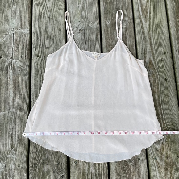 Cami Top: Aritzia Wilfred Pale Pink Silk Tank - Picture 7 of 9